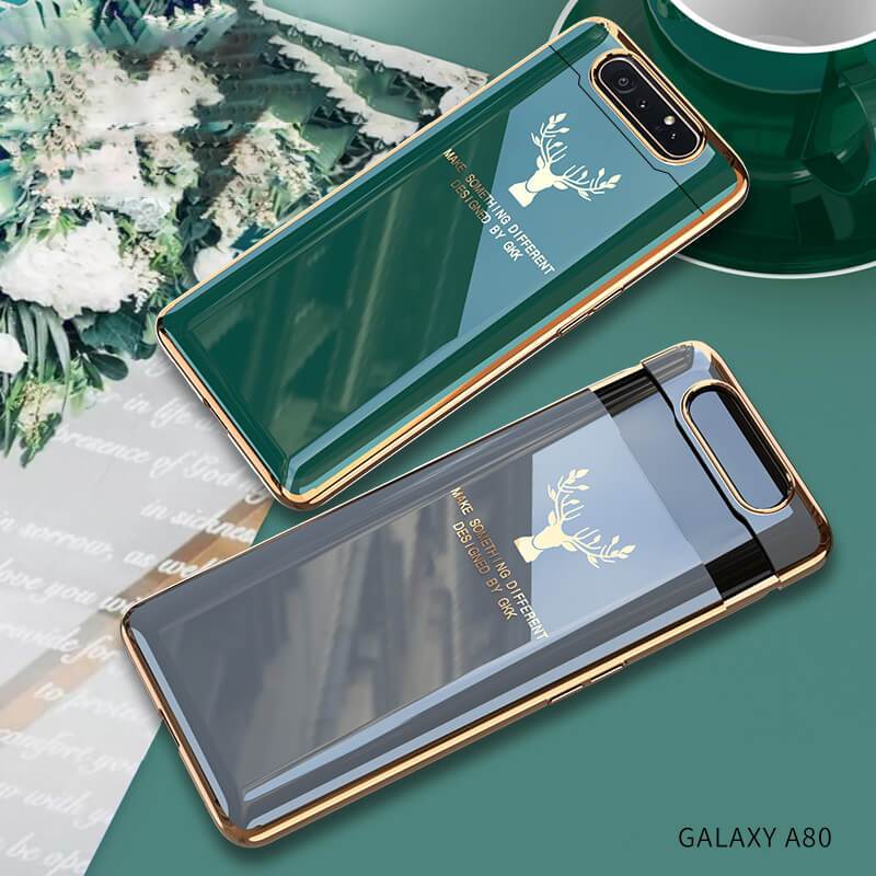 Luxury Plating Deer Pattern Phone Case For Samsung Galaxy A80