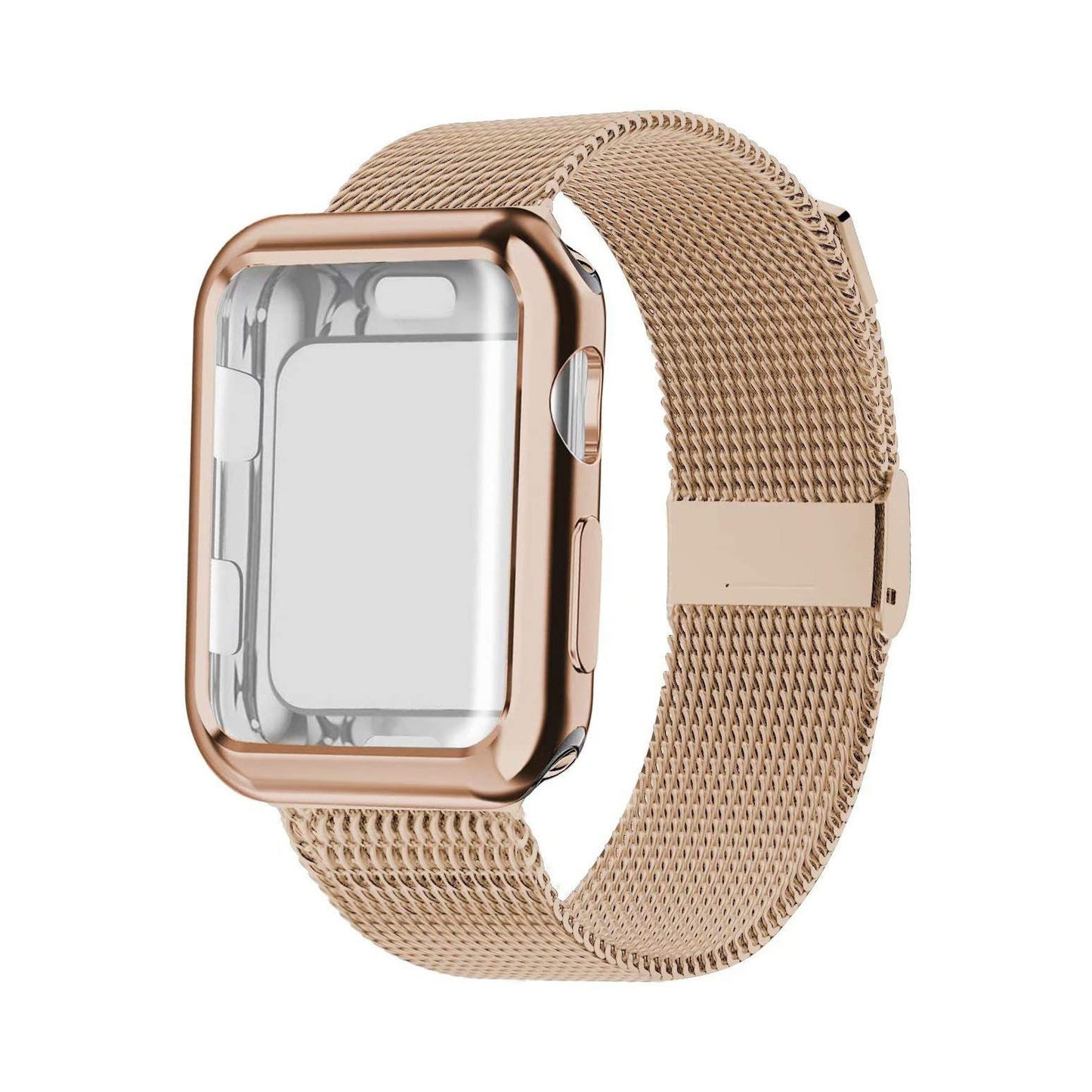 Luxury Metal Case Strap For Apple Watch Series 38/40/41/42/44/45 mm - Mycasety Mycasety