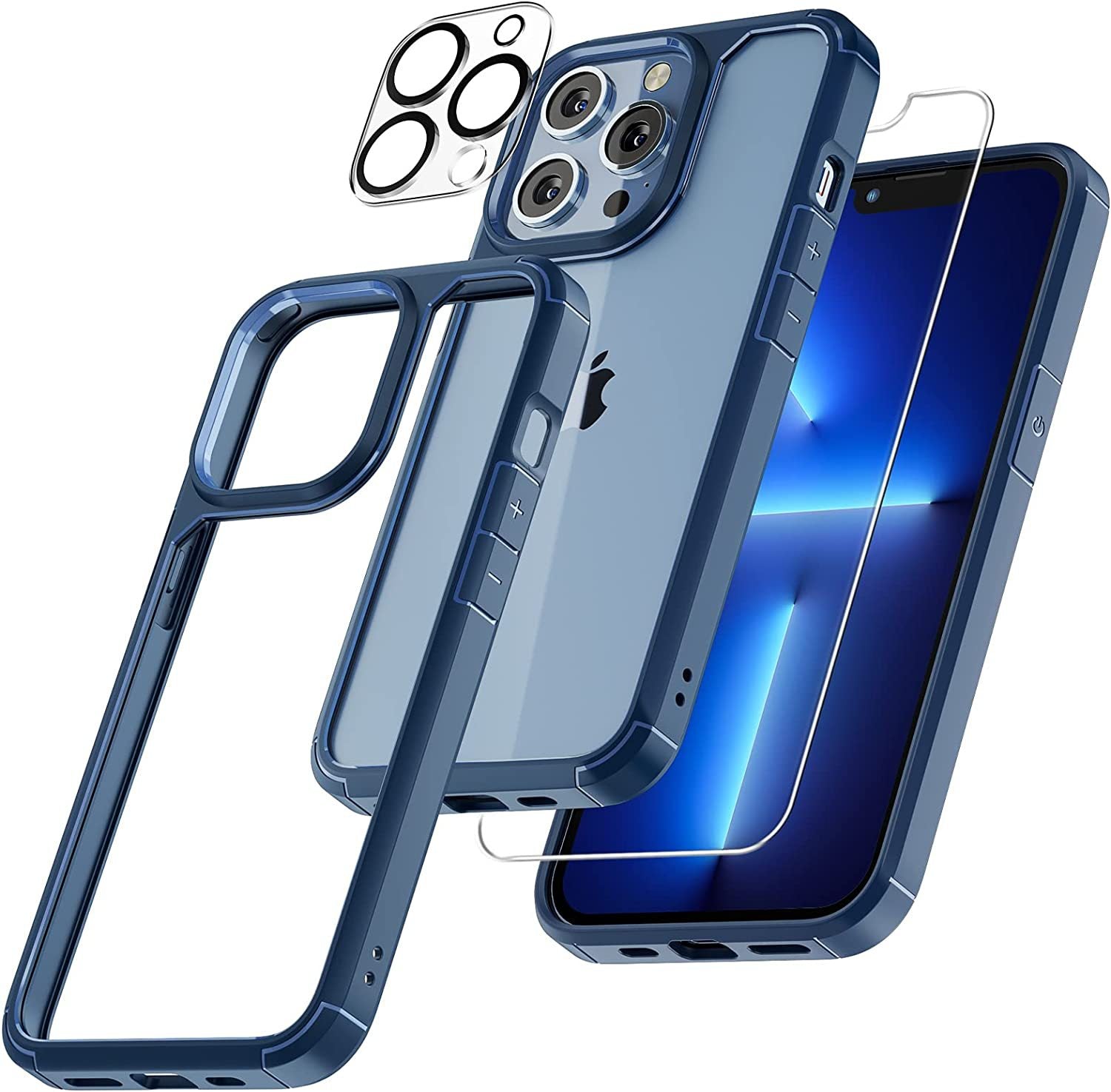 All-inclusive Protective iPhone Case With Screen Protector Film & Lens Film Blue / iPhone 15 Pro / 1 x iPhone Case;1 x Screen Protector;1 x Lens All-inclusive Protective iPhone Case With Screen Protector Film & Lens Film Blue / iPhone 15 Pro / 1 x iPhone Case;1 x Screen Protector;1 x Lens