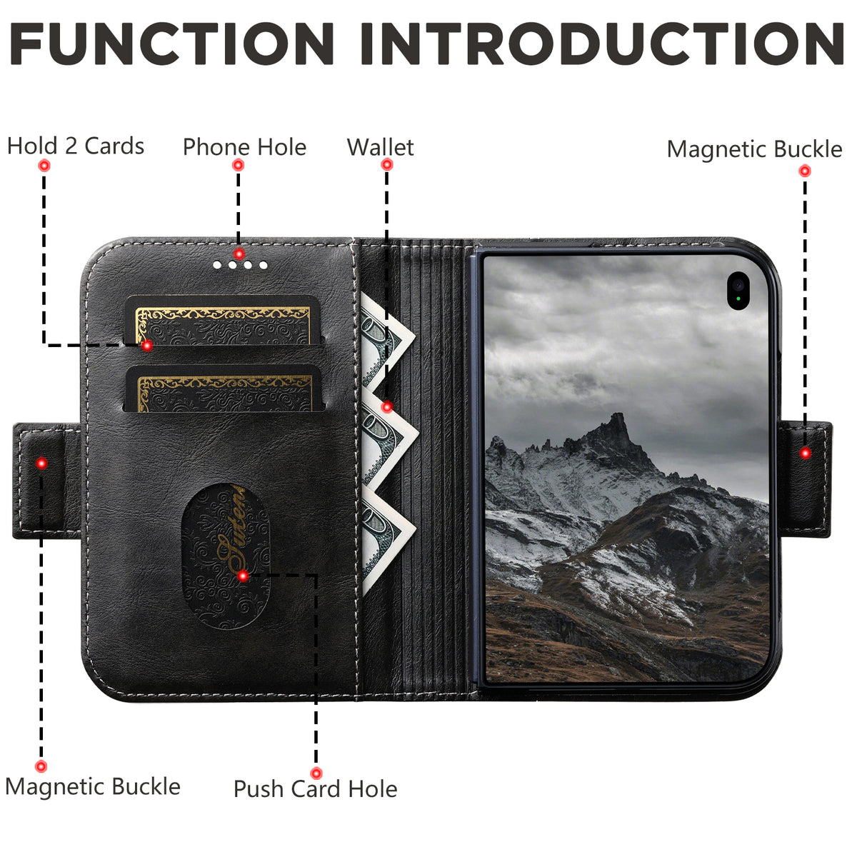 iPhone Duo | Classic Leather Wallet Case with Easy-Access Card Slots