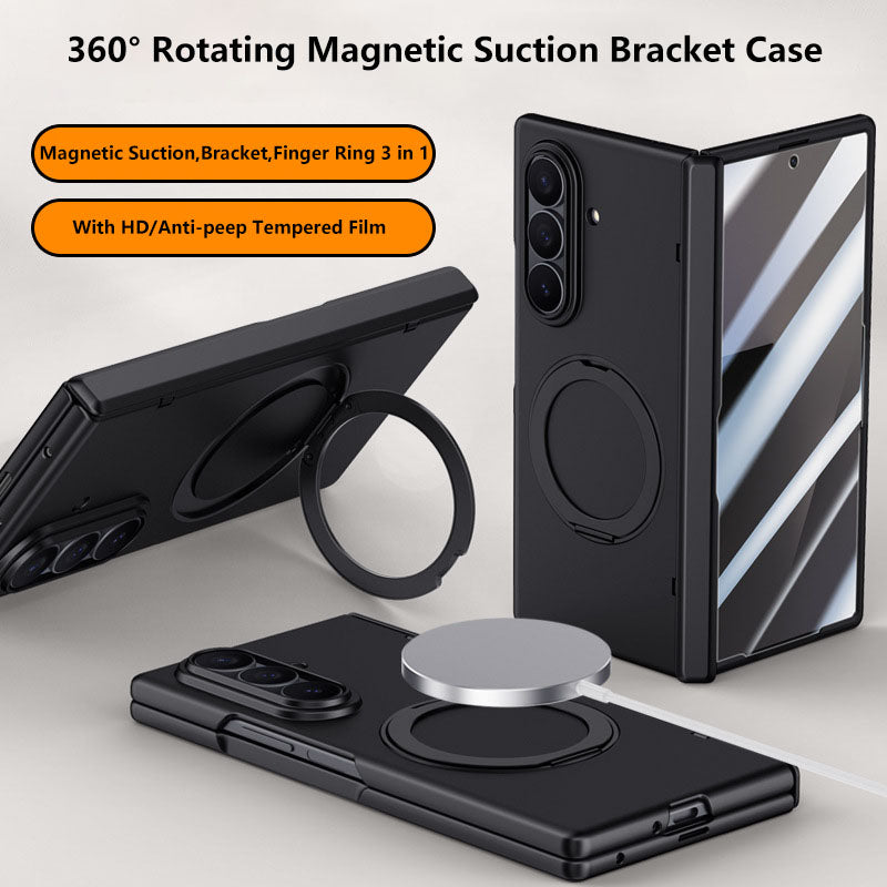 Luxurious Magnetic Ring Holder Phone Case For Galaxy Z Fold 7