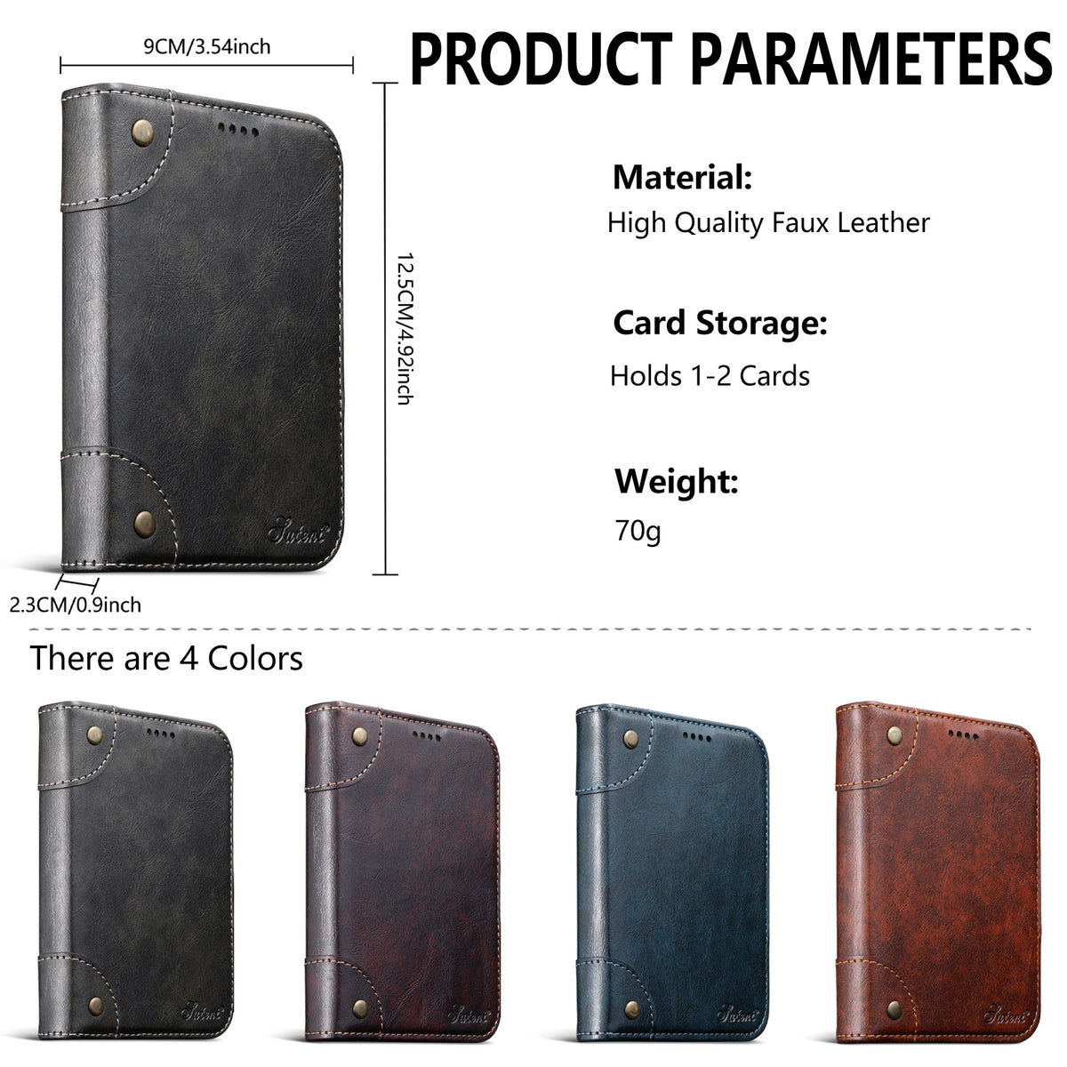 iPhone Duo | Classic Leather Wallet Case with Easy-Access Card Slots