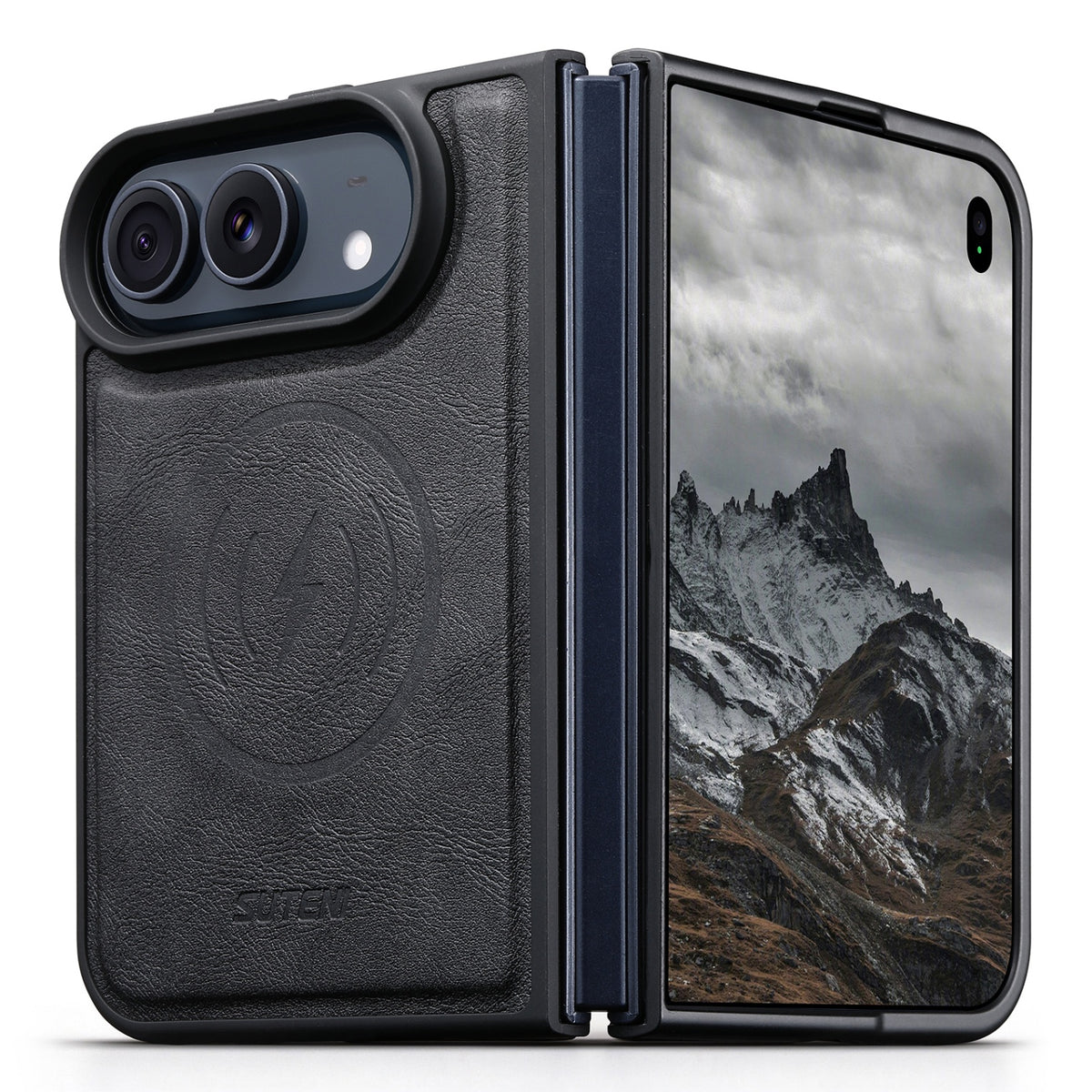 iPhone Duo | Classic Magnetic Leather Case with Wireless Charging Support