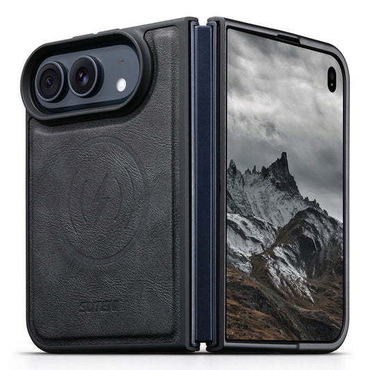iPhone Duo | Classic Magnetic Leather Case with Wireless Charging Support