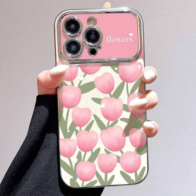 Oil Painting Flower iPhone Case With Bracelet