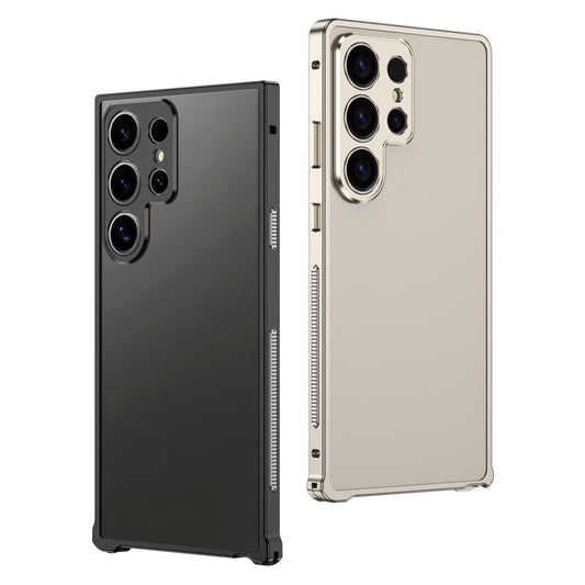 Titanium Metal Phone Case With Camera Protector For Galaxy S25 S24 S23 Ultra
