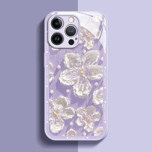 Oil Painting Flower iPhone Case - Mycasety Mycasety