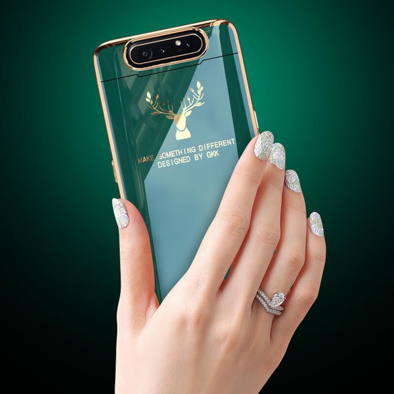 Luxury Plating Deer Pattern Phone Case For Samsung Galaxy A80