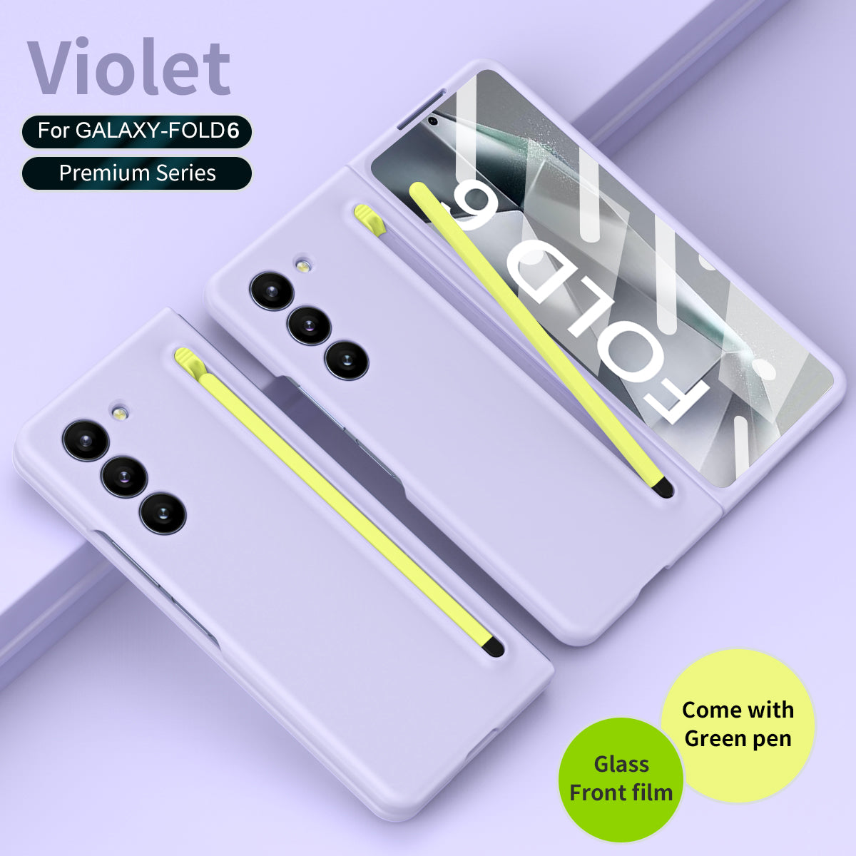 Anti-fall Protective Phone Case With Pen Tray Shell and Film For Galaxy Z Fold 6/5/4/3