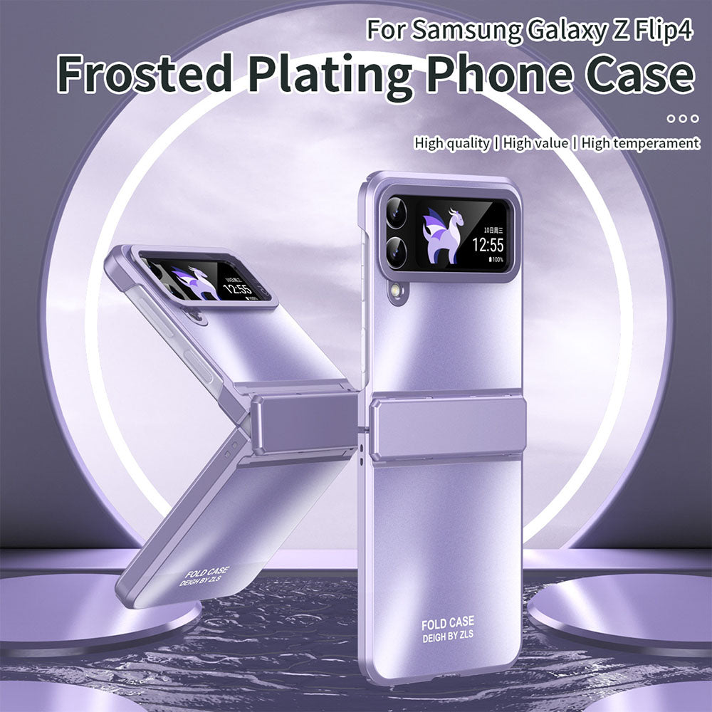 Frosted Plating Phone Case For Samsung Galaxy Z Flip4 Flip3 5G - Mycasety Mycasety