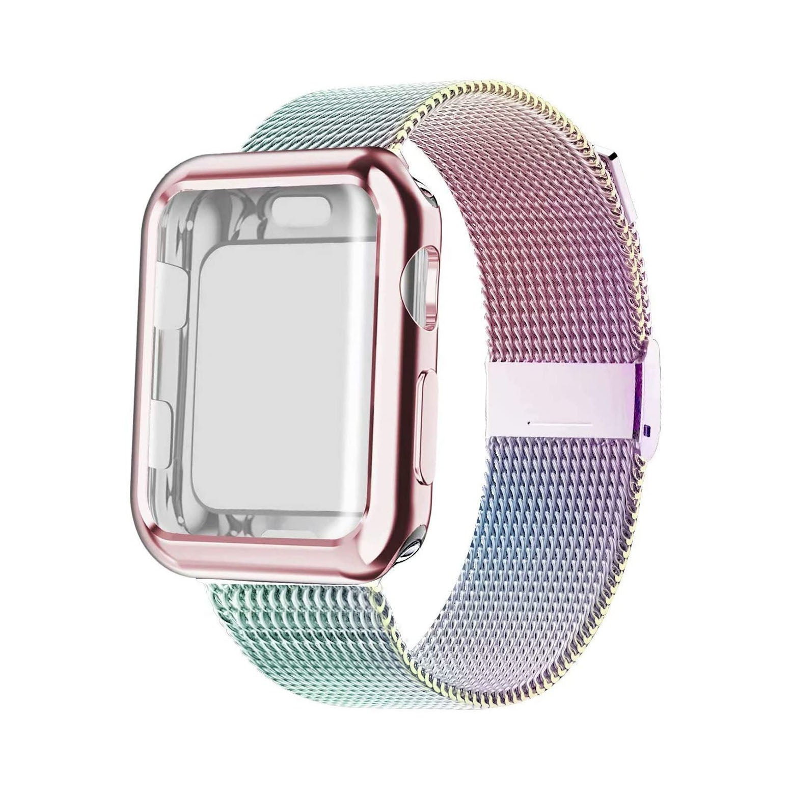 Luxury Metal Case Strap For Apple Watch Series 38/40/41/42/44/45 mm - mycasety2023 Mycasety
