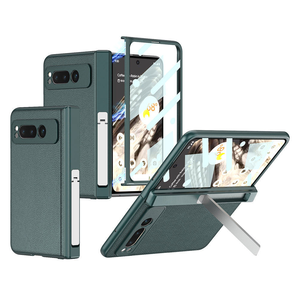 Magnetic Luxury Leather All-inclusive Invisible Bracket Phone Case For Google Pixel Fold