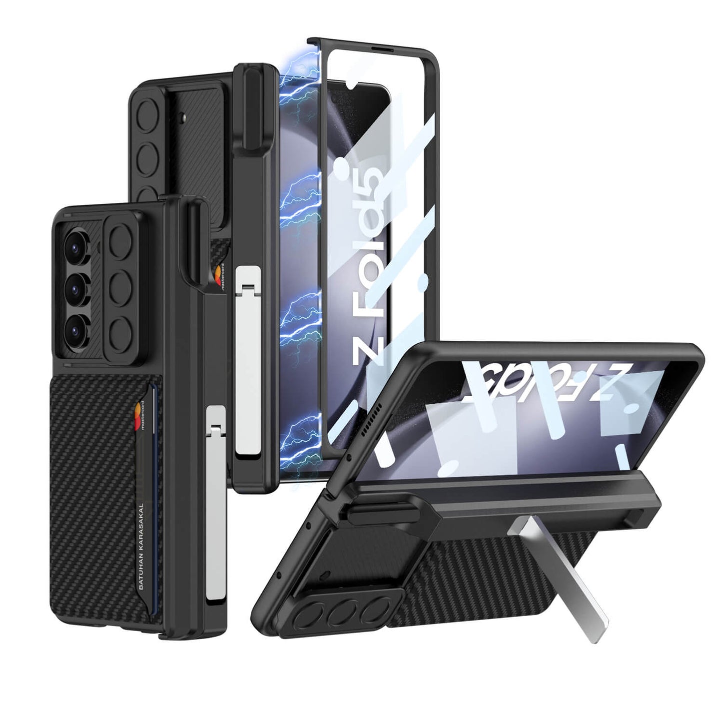 Magnetic Hinge Hidden Bracket All-included Case With Camera Protector For Galaxy Z Fold 7