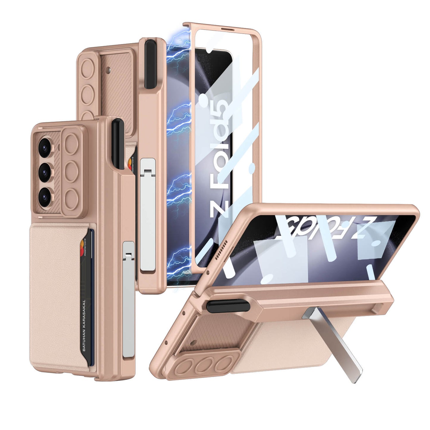 Magnetic Hinge Hidden Bracket All-included Case With Camera Protector For Galaxy Z Fold 7