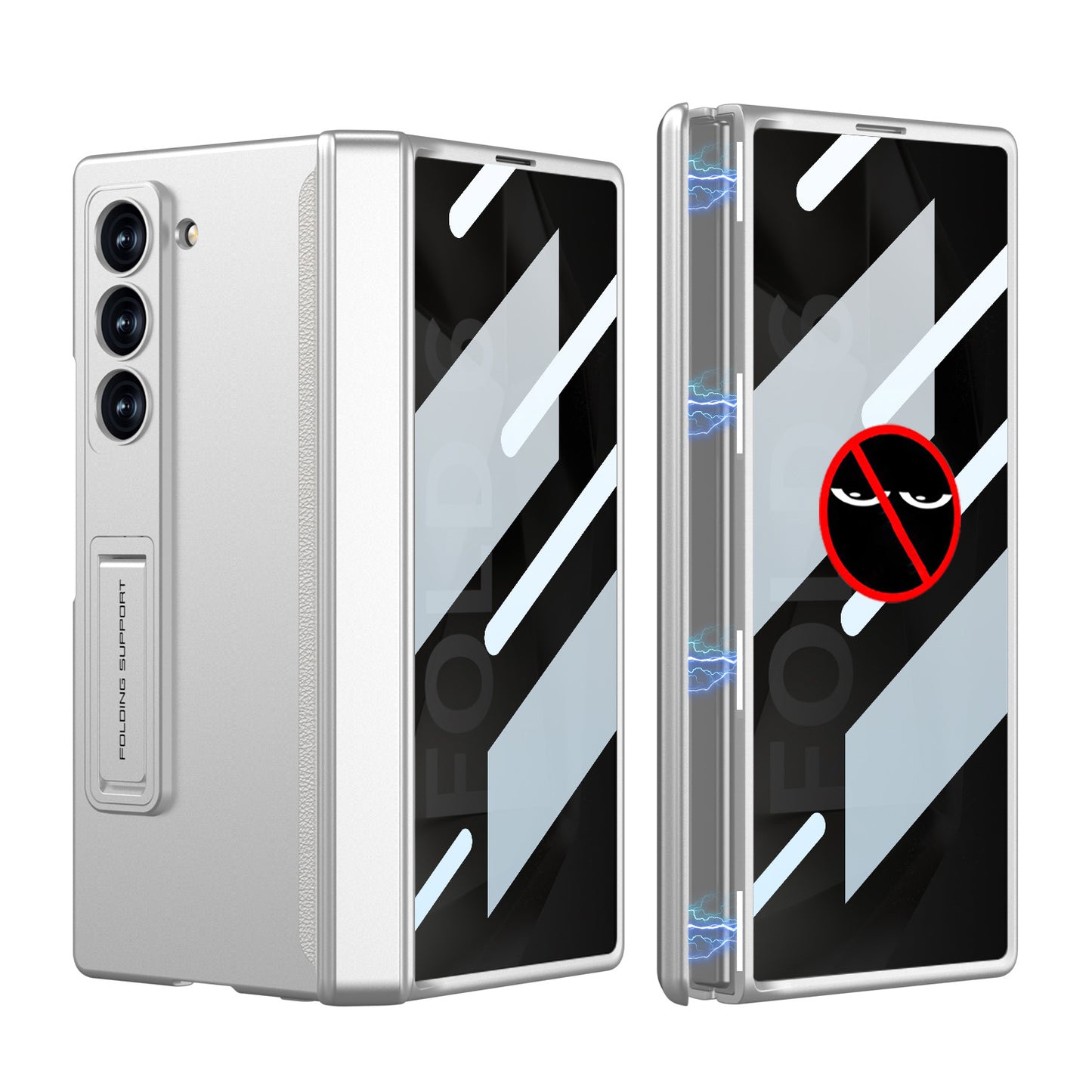 Magnetic Hinge Bracket Shockproof Phone Case With Anti-peeping Back Screen Protector For Galaxy Z Fold 6/5/4/3