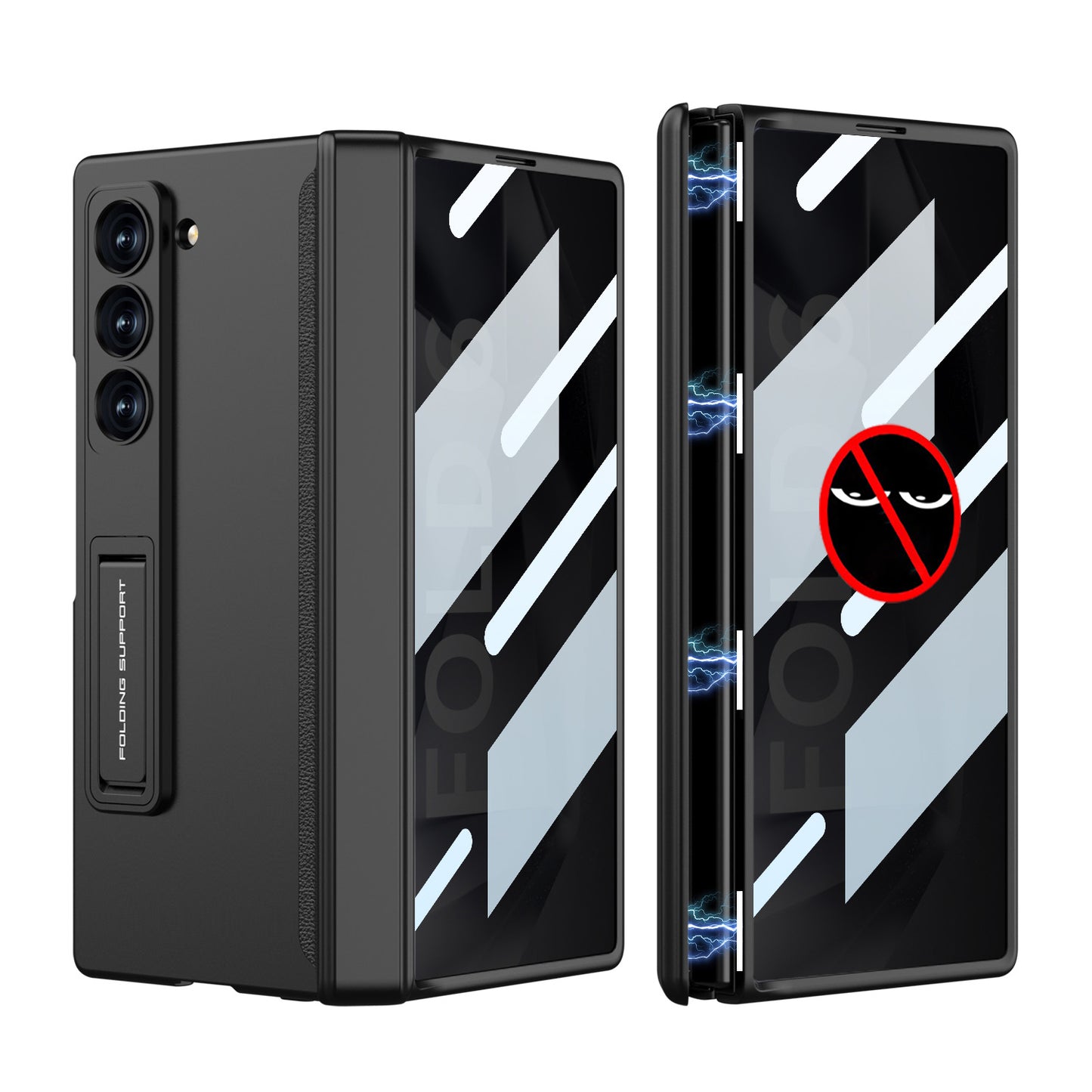 Magnetic Hinge Bracket Shockproof Phone Case With Anti-peeping Back Screen Protector For Galaxy Z Fold 6/5/4/3