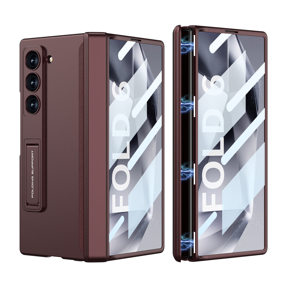 Magnetic Hinge Bracket Shockproof Phone Case With Back Screen Protector For Galaxy Z Fold6