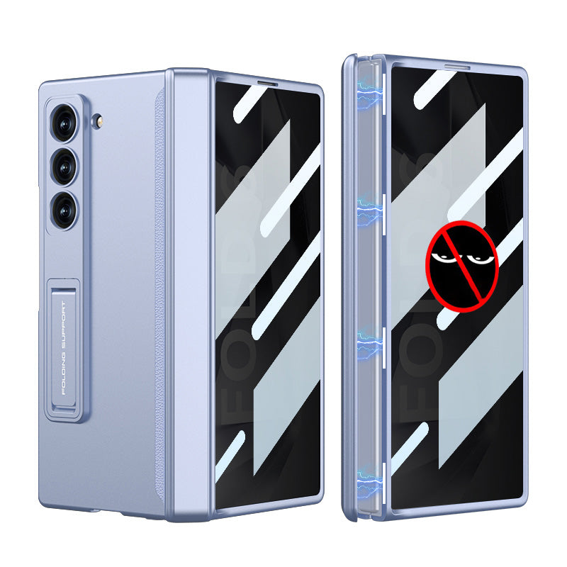 Magnetic Hinge Bracket Shockproof Phone Case With Anti-peeping Back Screen Protector For Galaxy Z Fold 6/5/4/3