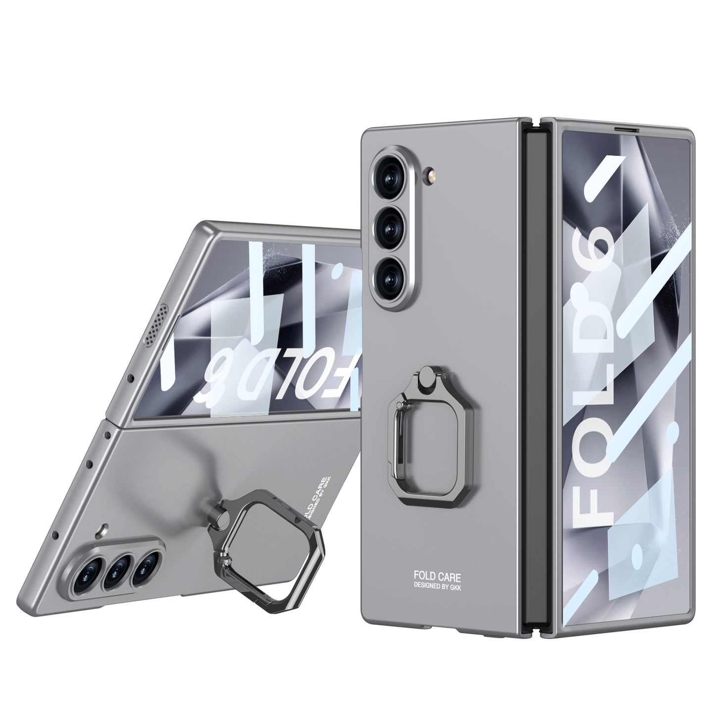 Luxury Shockproof Phone Case With Ring Holder For Galaxy Z Fold 6