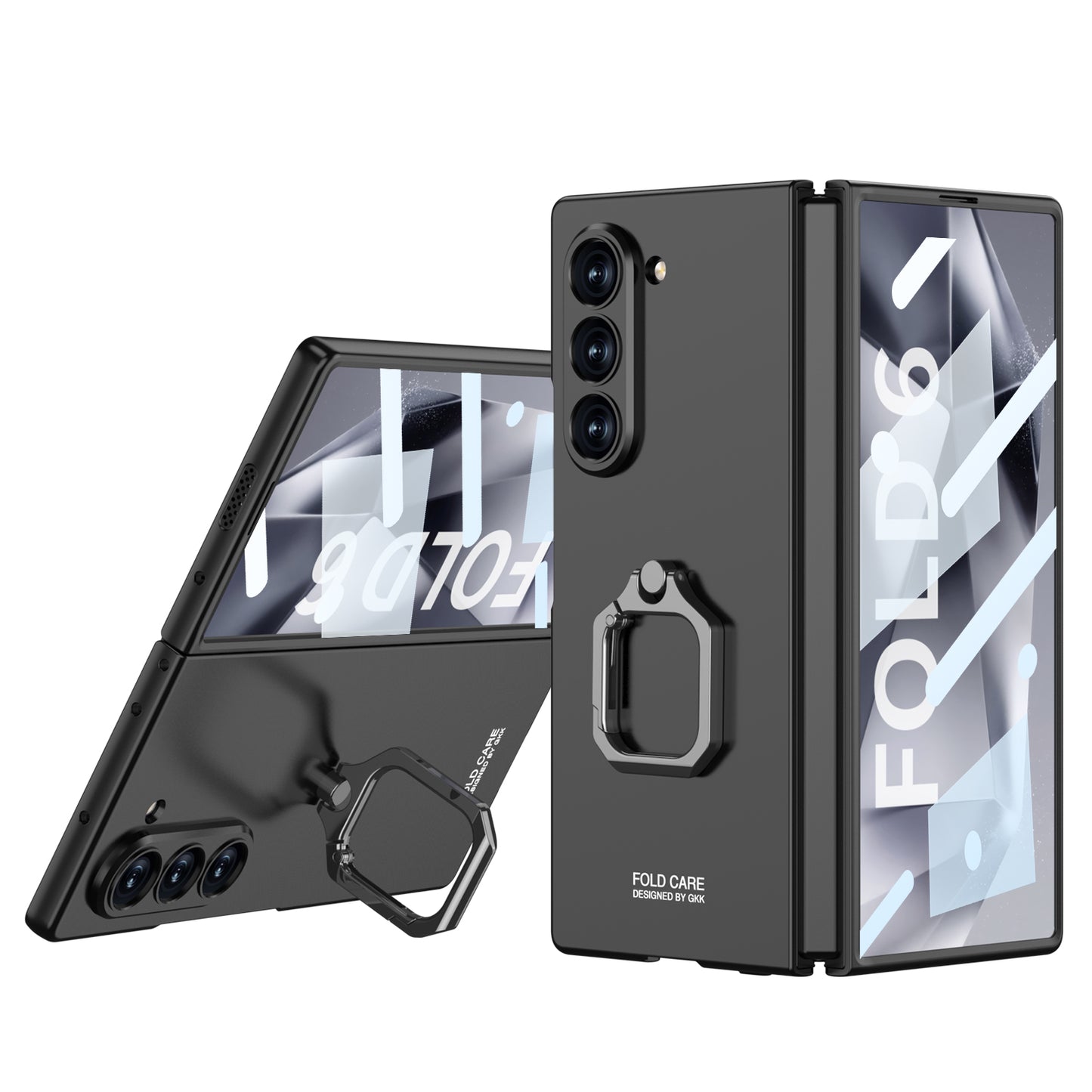 Luxury Shockproof Phone Case With Ring Holder For Galaxy Z Fold 6