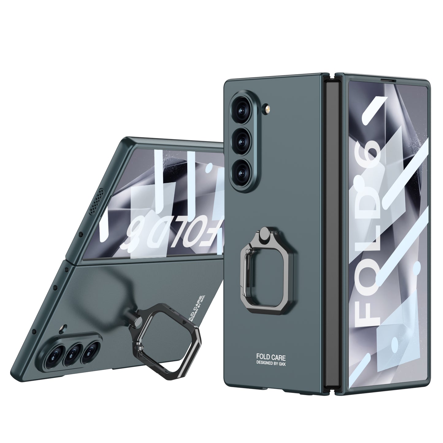 Luxury Shockproof Phone Case With Ring Holder For Galaxy Z Fold 6