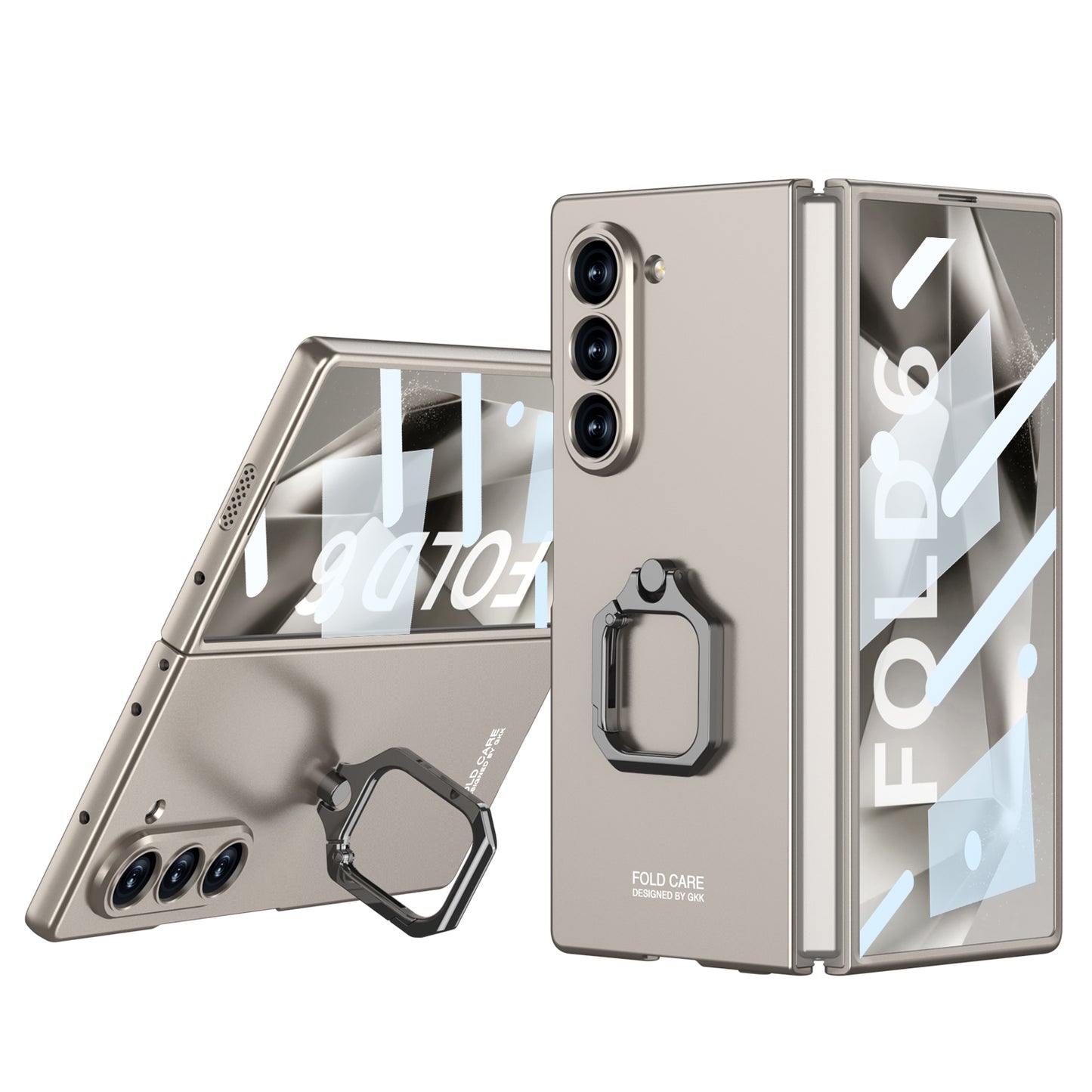 Luxury Shockproof Phone Case With Ring Holder For Galaxy Z Fold 6