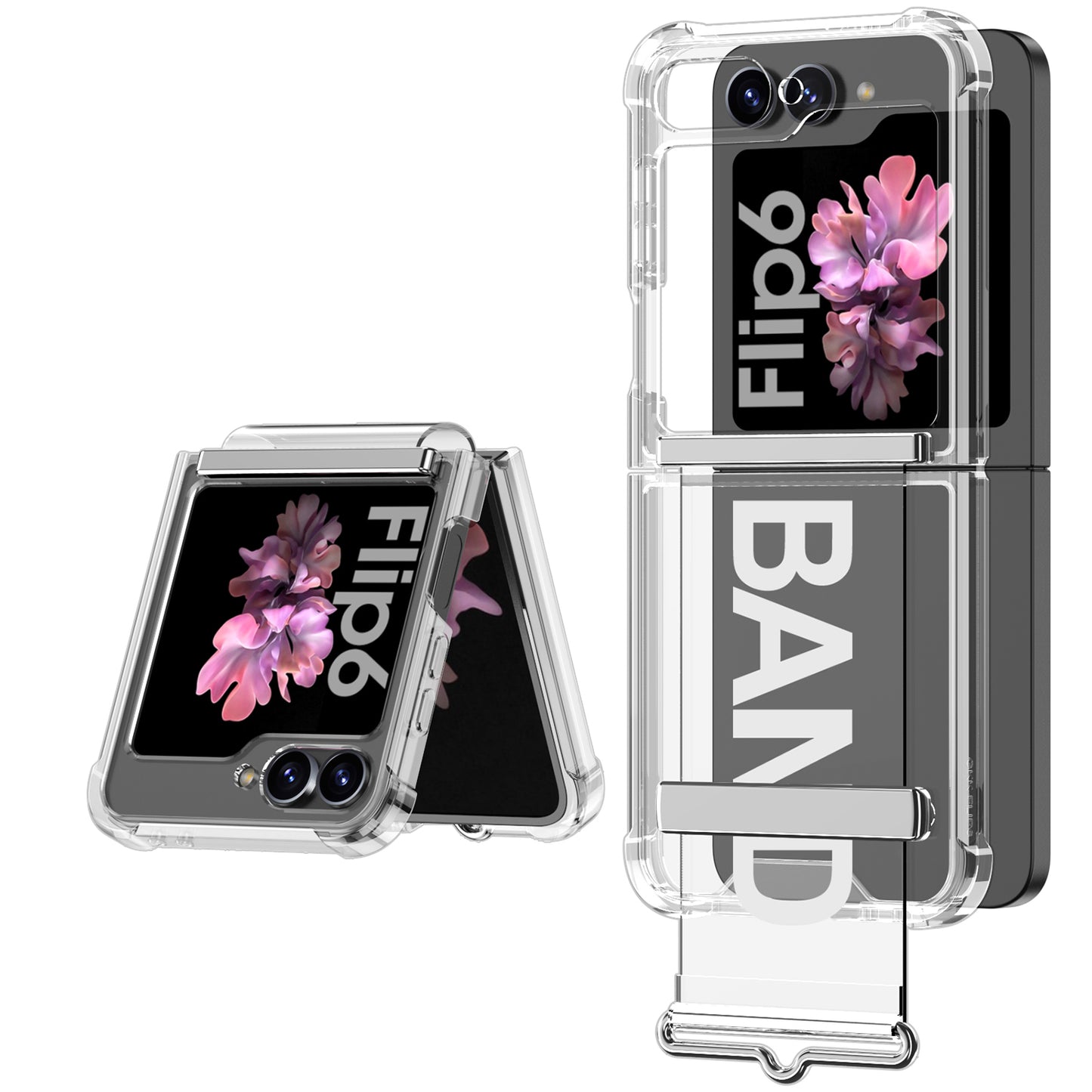 Luxury Anti-fall Protective Phone Case With Wrist Strap Bracket For Samsung Galaxy Z Flip6 Flip5 Flip4
