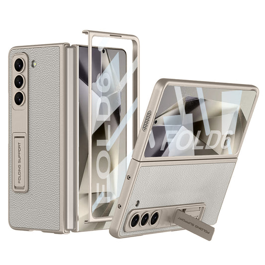 Luxury Leather Shockproof Phone Case With Screen Protector For Galaxy Z Fold6