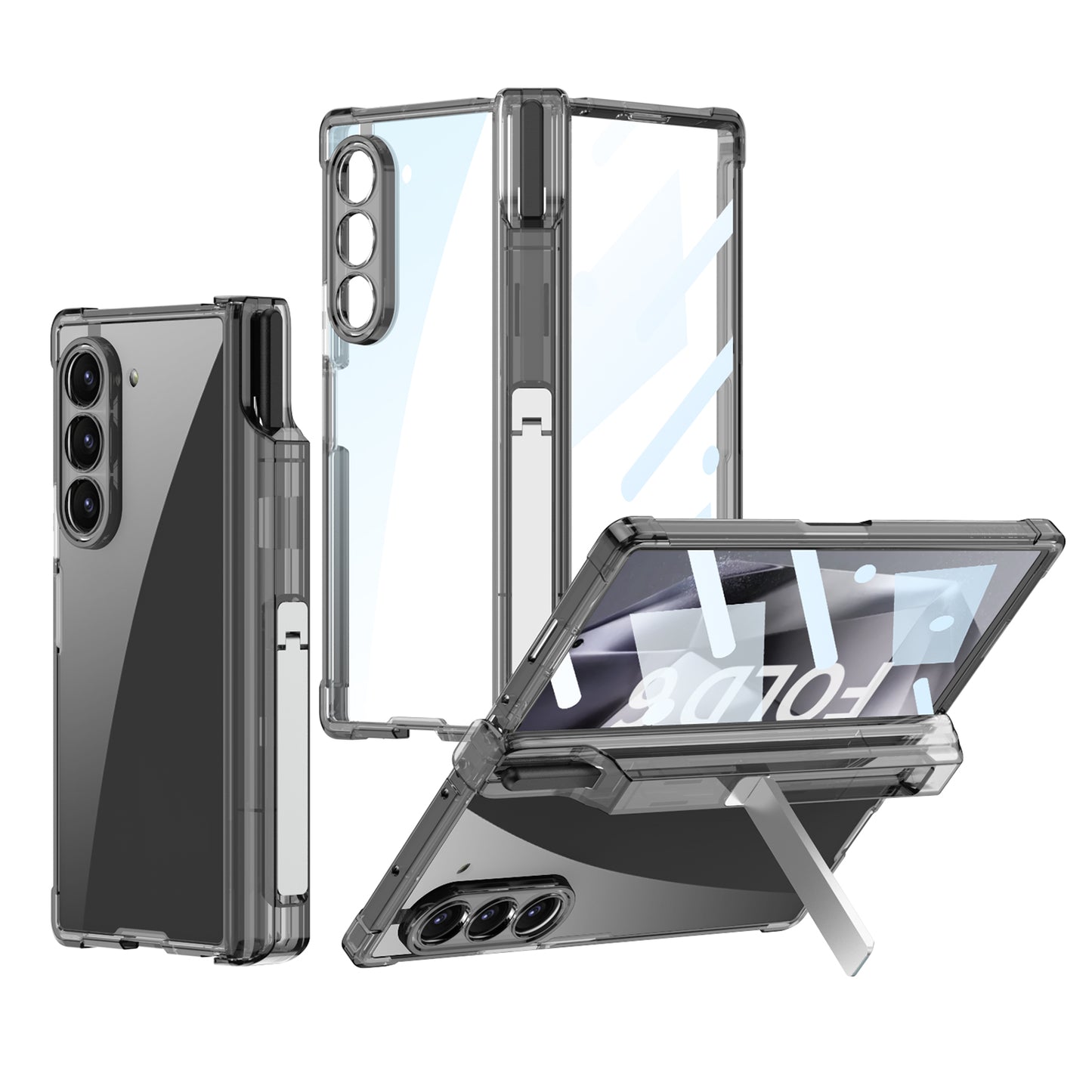 Transparent Shockproof Phone Case With Screen Protector & Pen Box For Galaxy Z Fold6