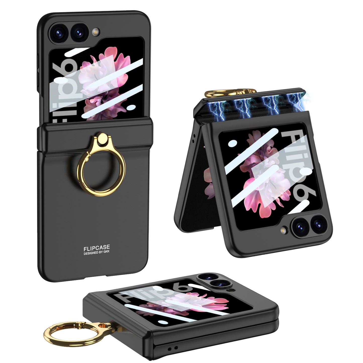 Magnetic All-included Shockproof Phone Cover For Galaxy Z Flip6 Flip5 Flip4 Flip3