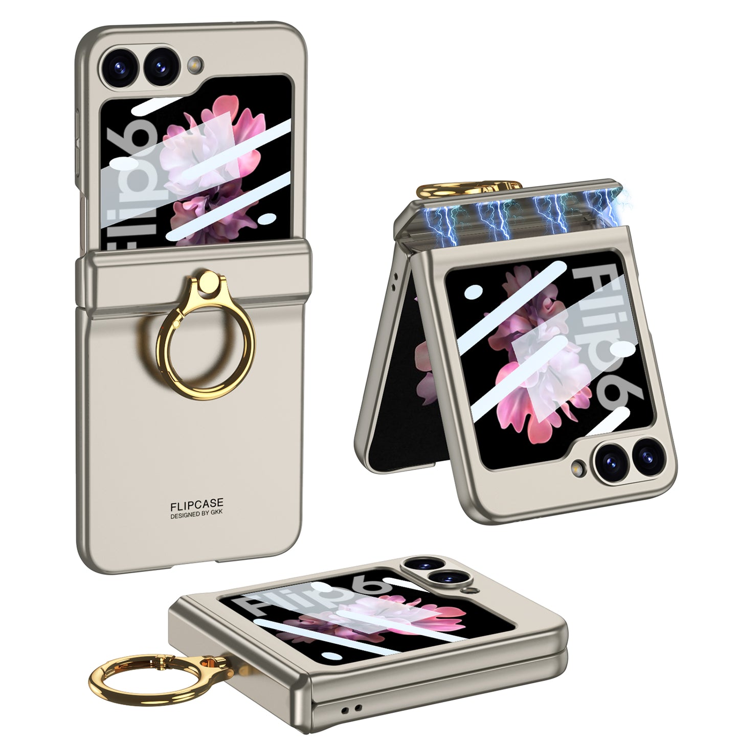 Magnetic All-included Shockproof Phone Cover For Galaxy Z Flip6 Flip5 Flip4 Flip3