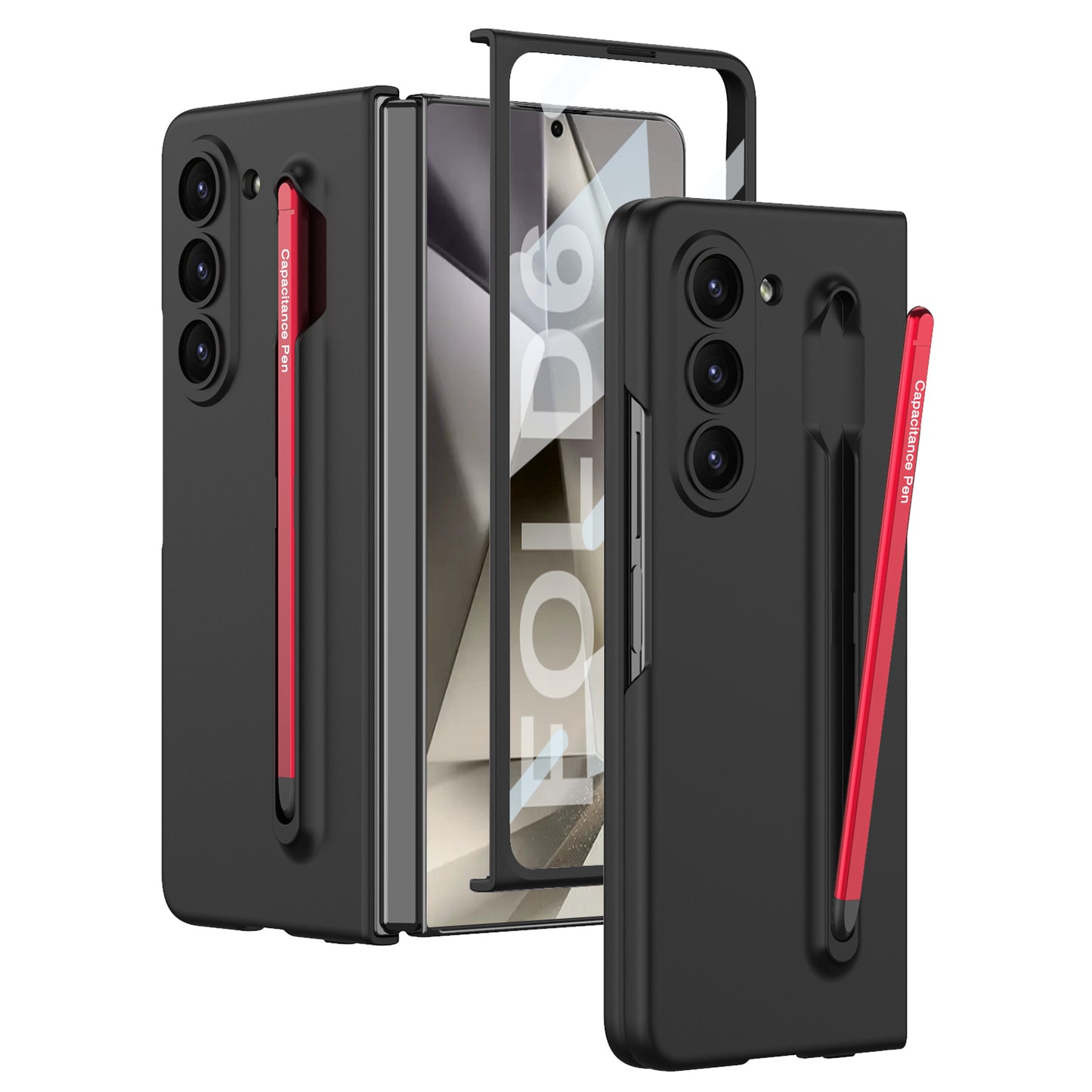 Shockproof Phone Case With Pen Tray Shell and Film For Galaxy Z Fold 6