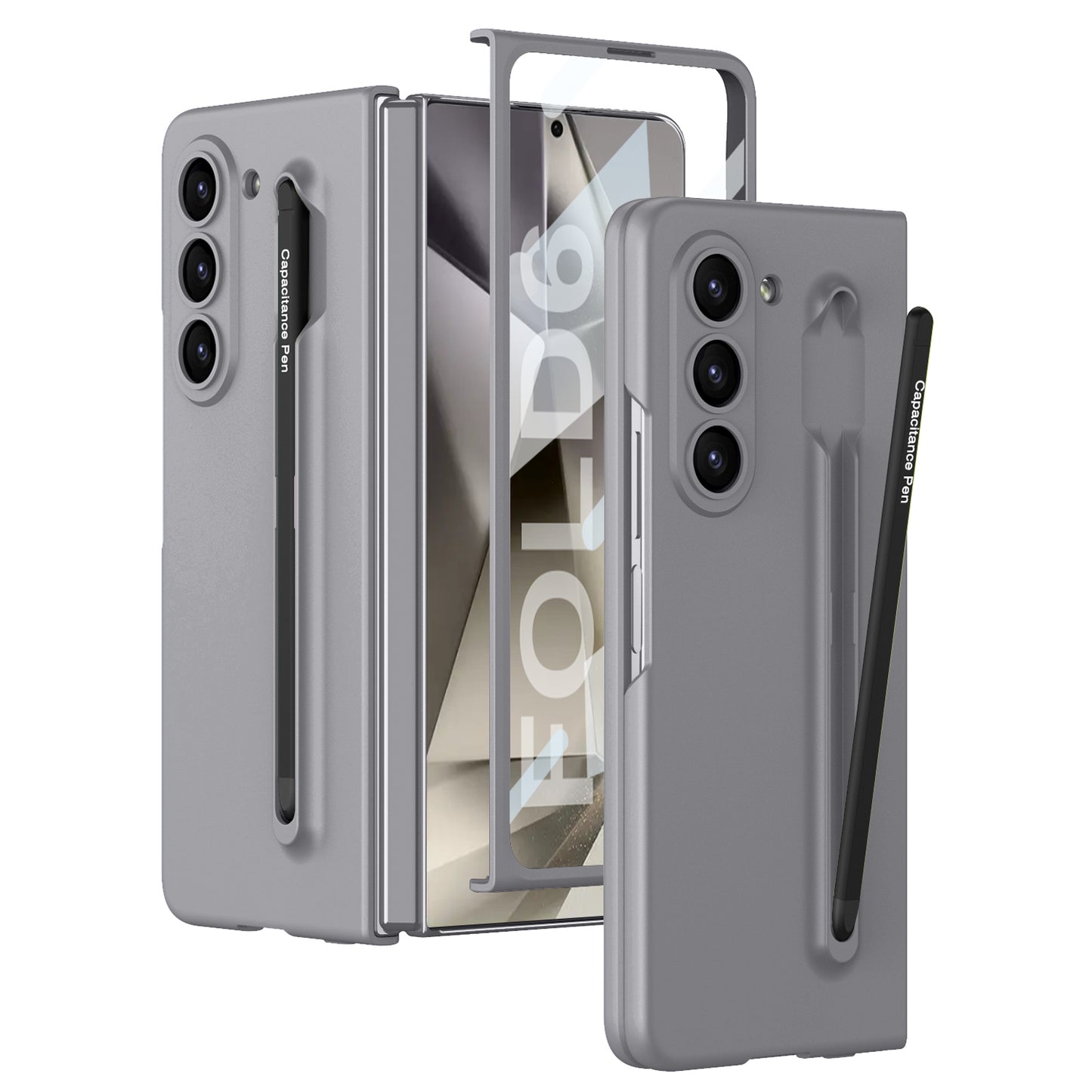 Shockproof Phone Case With Pen Tray Shell and Film For Galaxy Z Fold 6