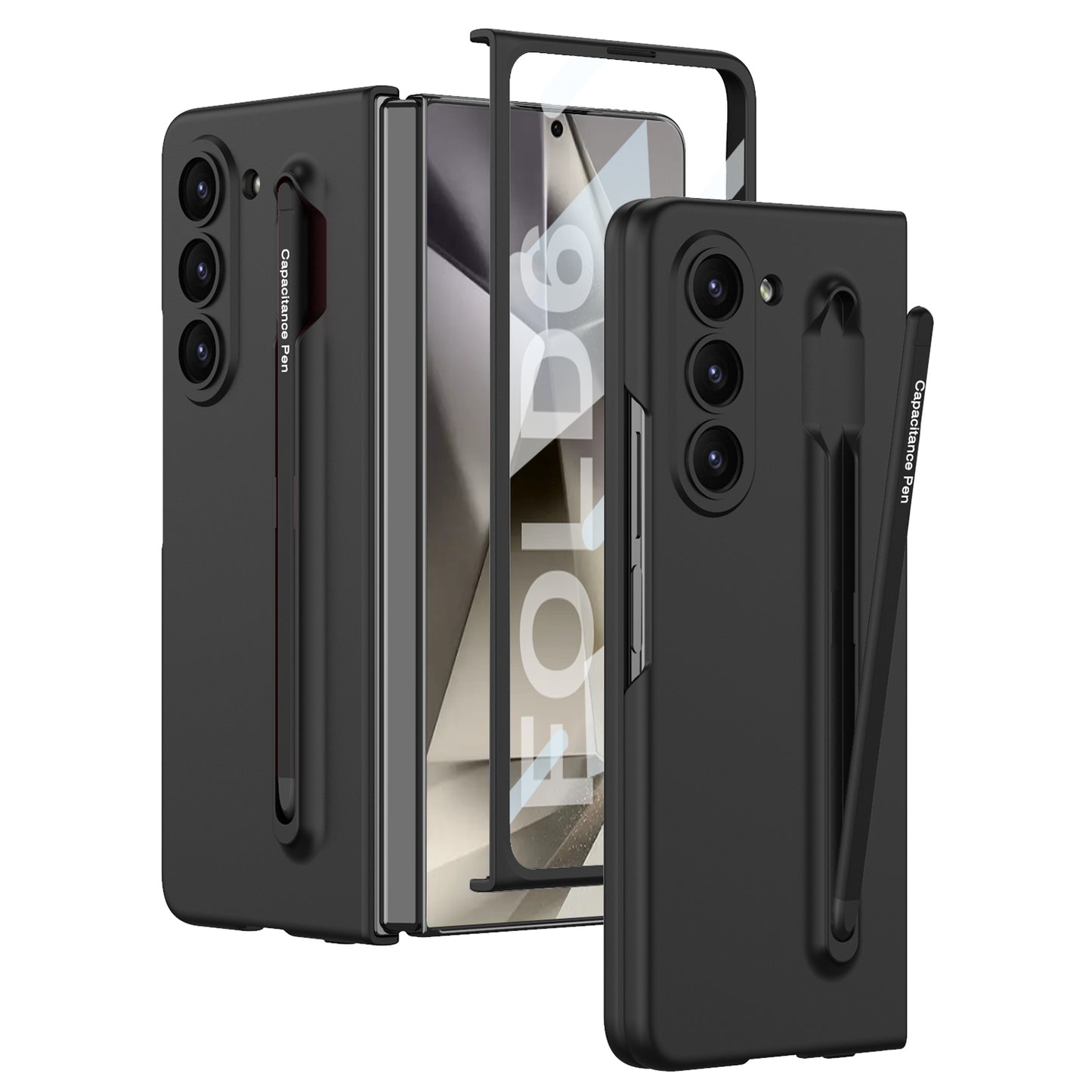 Shockproof Phone Case With Pen Tray Shell and Film For Galaxy Z Fold 6