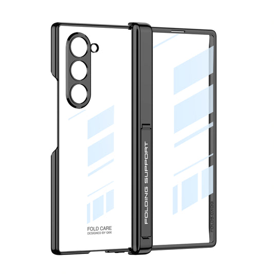 Transparent Magnetic Hinge Bracket Shockproof Phone Case With Screen Protector For Galaxy Z Fold6