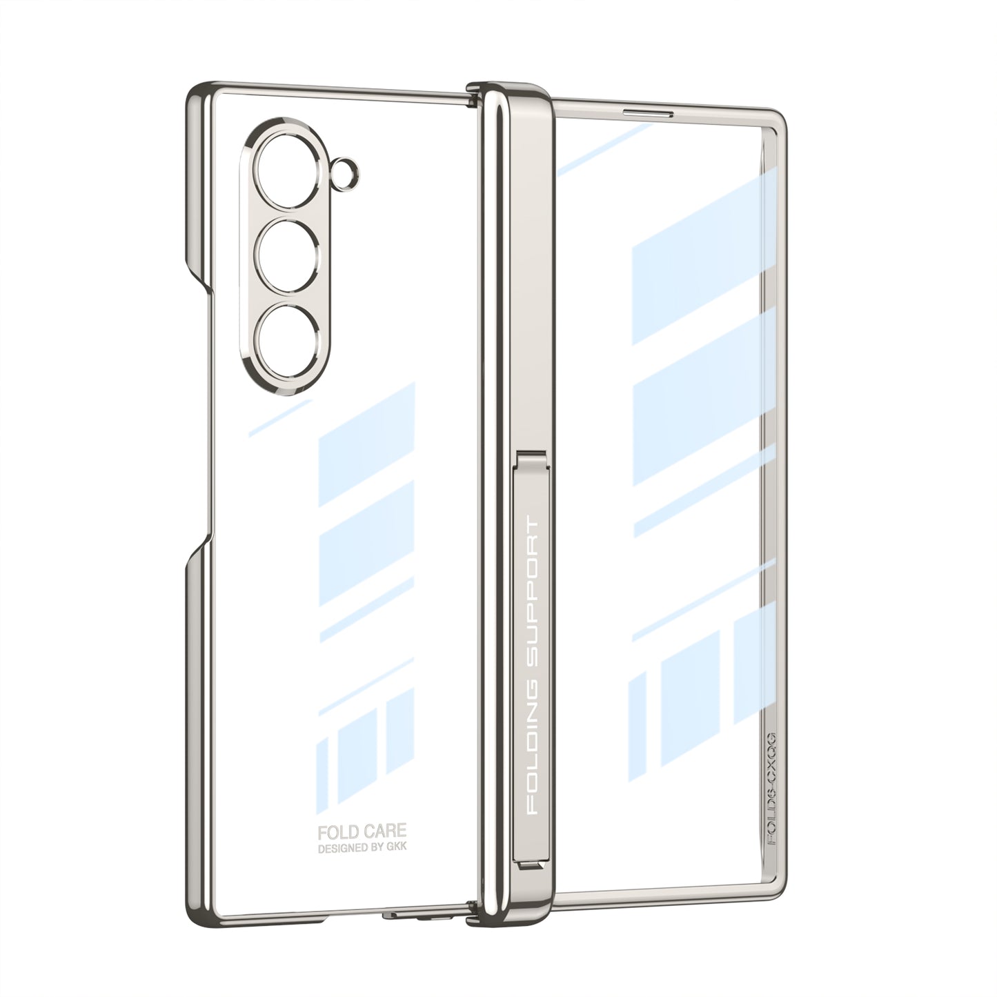 Transparent Magnetic Hinge Bracket Shockproof Phone Case With Screen Protector For Galaxy Z Fold6