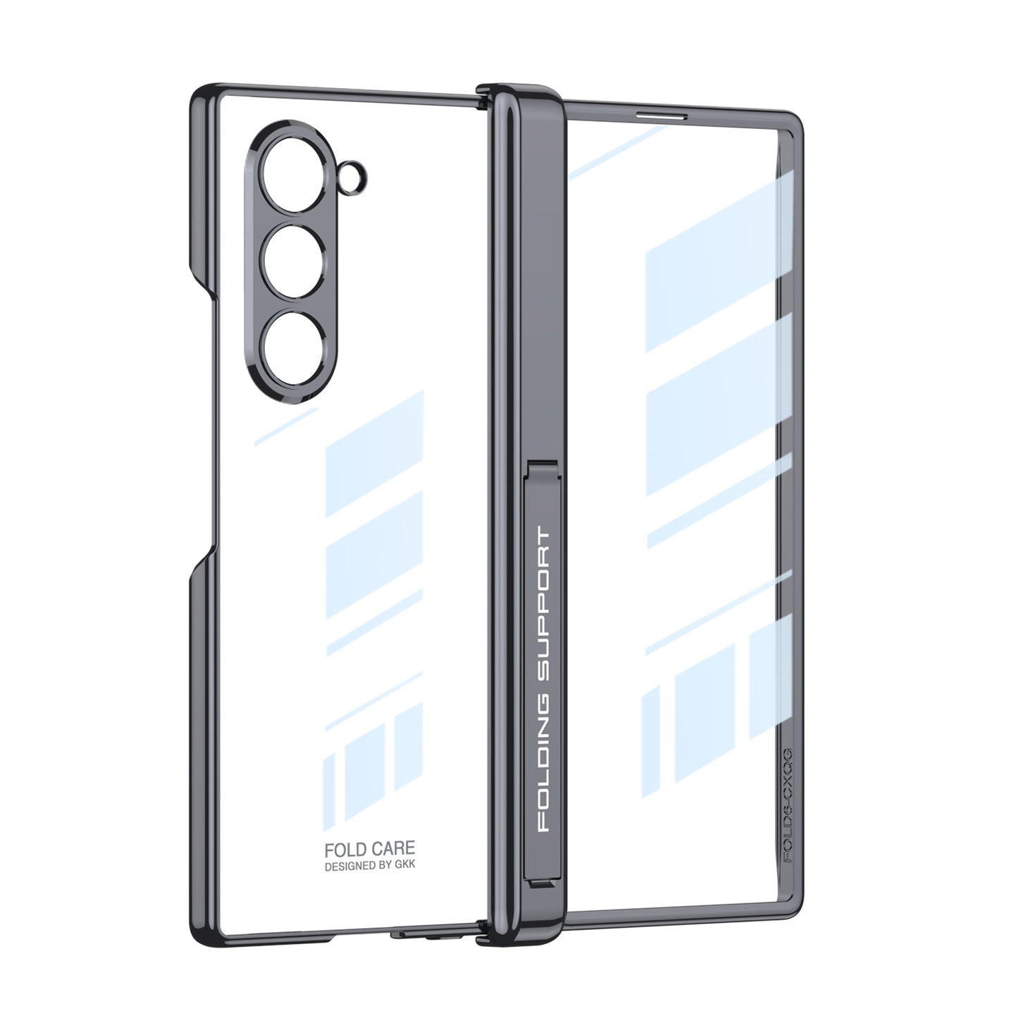 Transparent Magnetic Hinge Bracket Shockproof Phone Case With Screen Protector For Galaxy Z Fold6