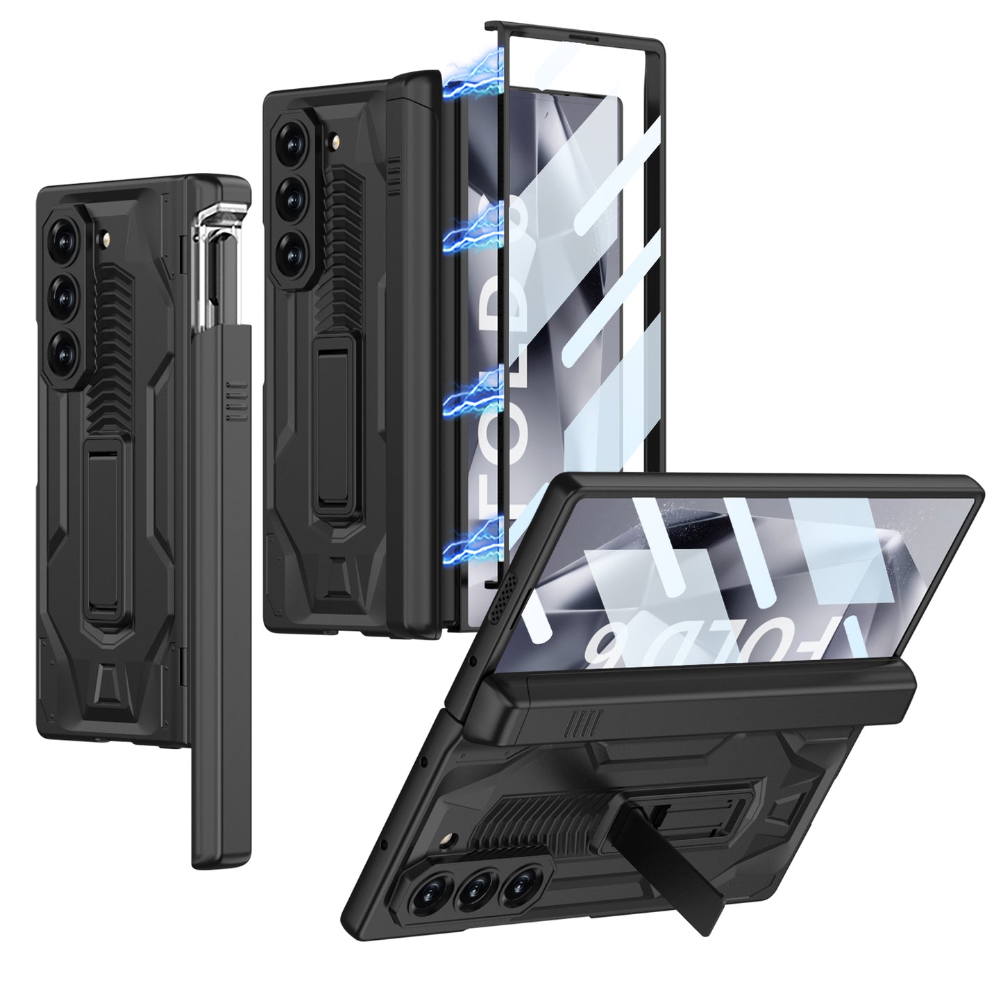 Armor Shockproof Phone Case With Screen Protector And Pen Box For Galaxy Z Fold6