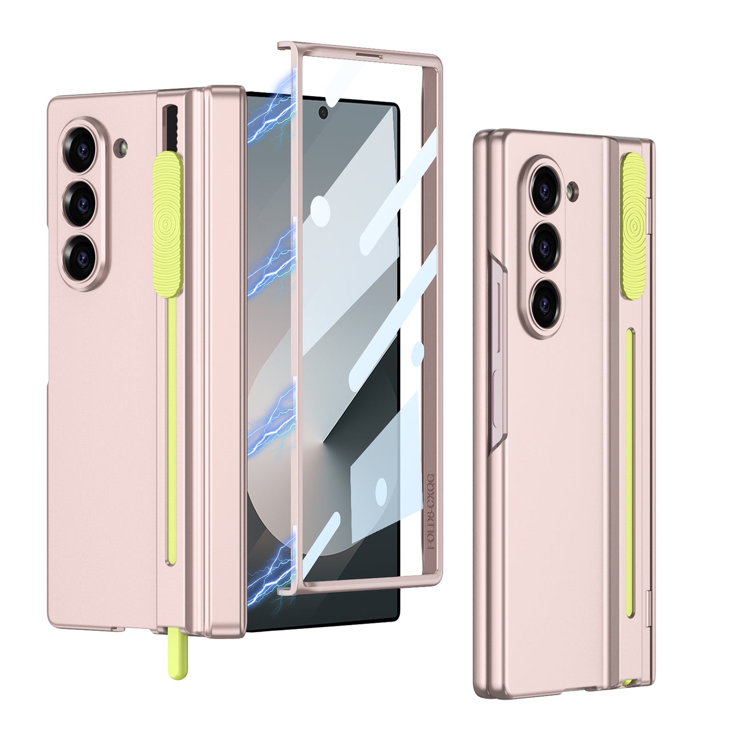 Magnetic Hinge Pen Slot Shockproof Phone Case With Screen Glass Protector For Galaxy Z Fold 6