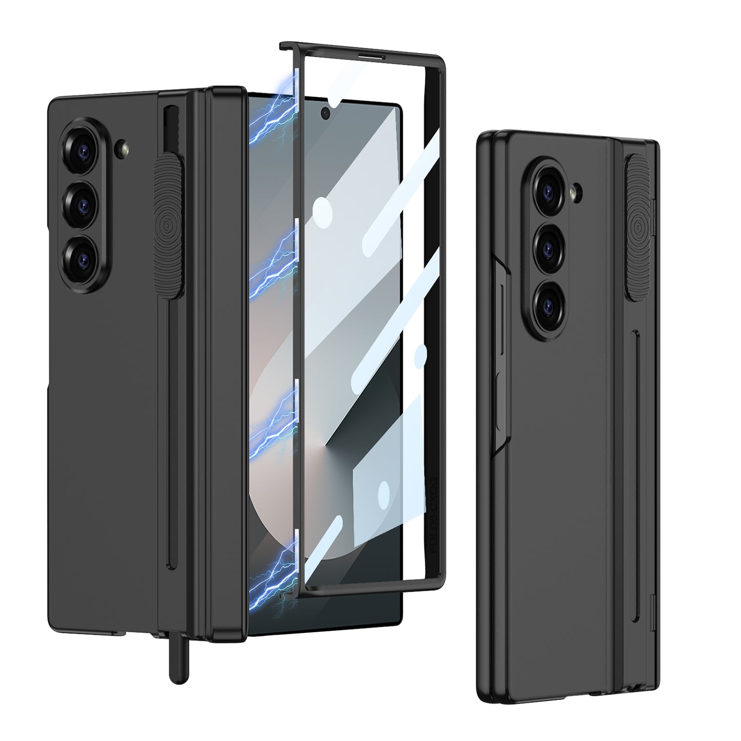 Magnetic Hinge Pen Slot Shockproof Phone Case With Screen Glass Protector For Galaxy Z Fold 6