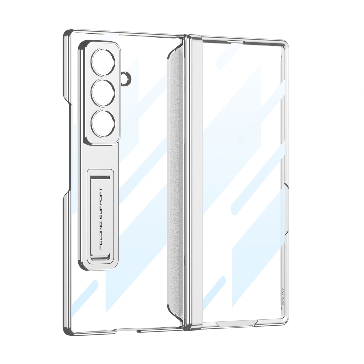 Business-style Electroplated Clear Phone Case For Galaxy Z Fold 7
