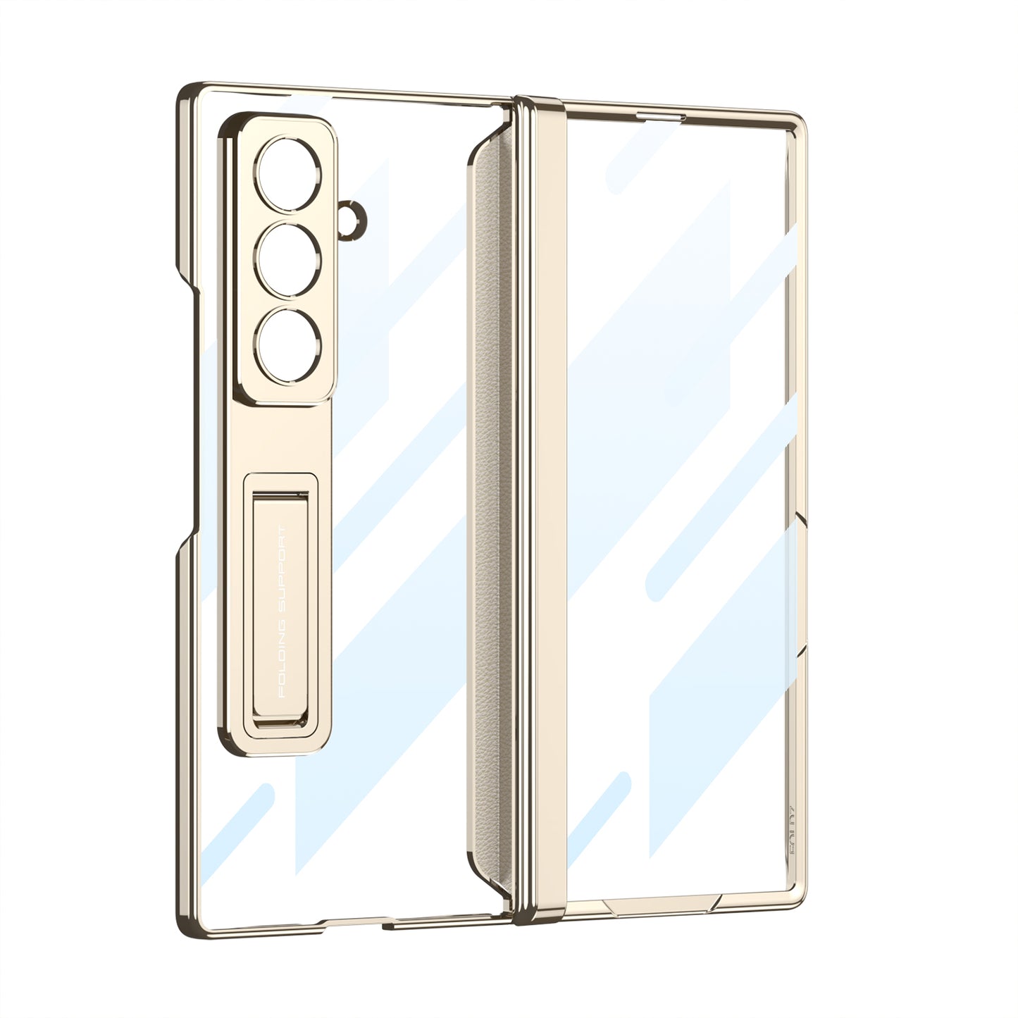 Business-style Electroplated Clear Phone Case For Galaxy Z Fold 7