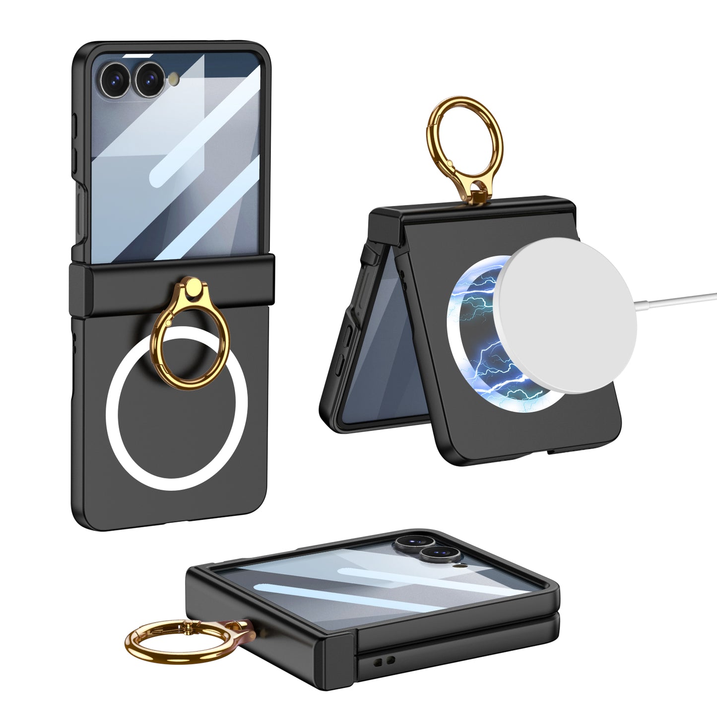 All-inclusive Magnetic Protective Ring Holder Phone Case For Galaxy Z Flip 7