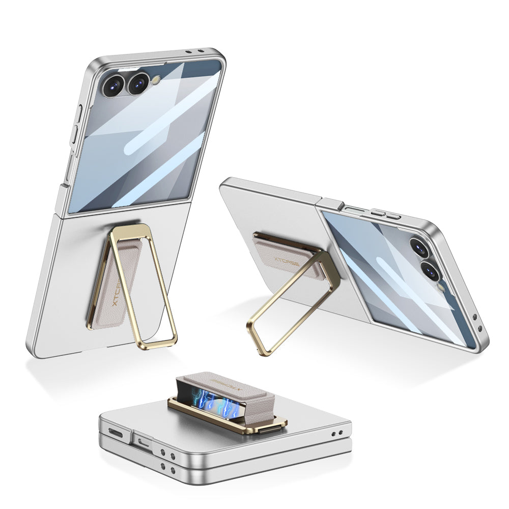 Magnetic Holder Shockproof Phone Case With Front Protection Film For Galaxy Z Flip7