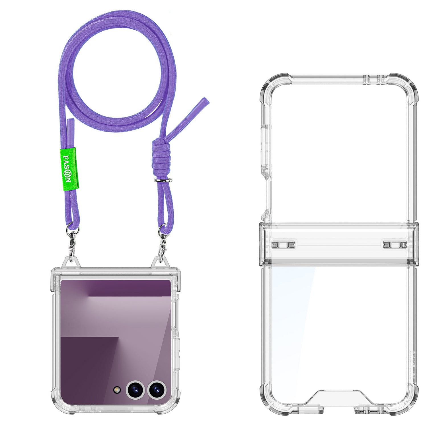 スマホアクセサリー LIFEBOOK AH77/K Shockproof Phone Case With Lanyard For Galaxy Z Flip 7/6/5/4