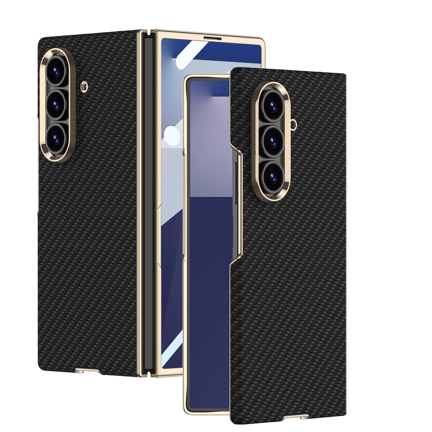 Business-style Electroplated Leather Phone Case For Galaxy Z Fold 7/6/5/4