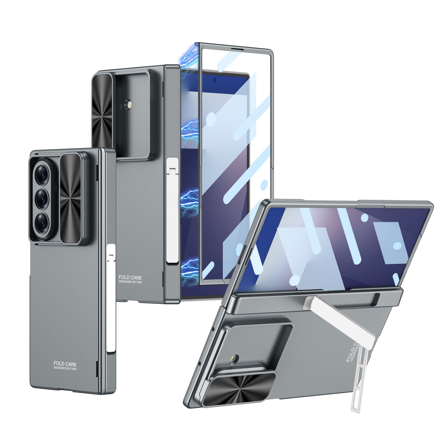 Magnetic Hinge Hidden Bracket All-included Case With Camera Protector For Galaxy Z Fold 7
