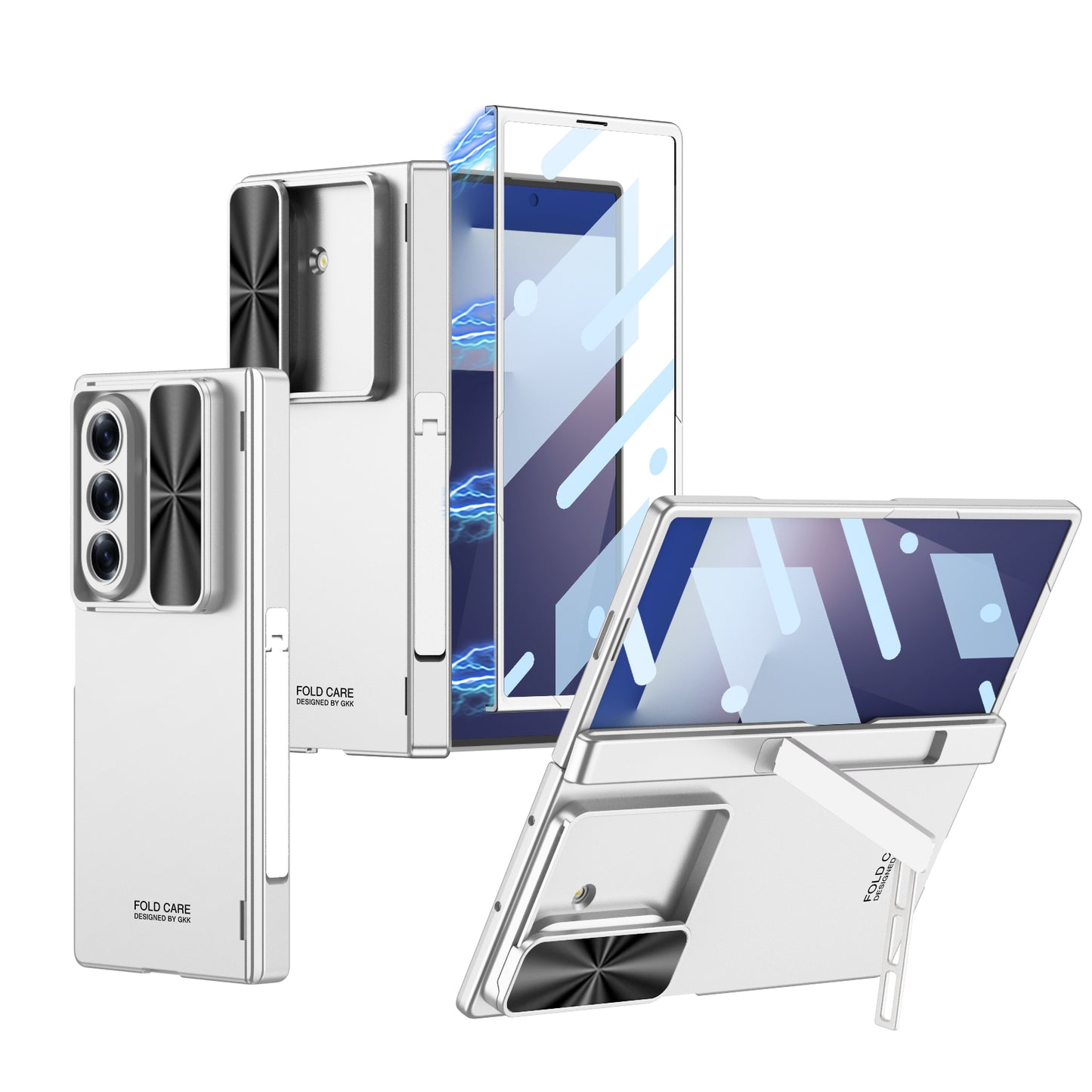 Magnetic Hinge Hidden Bracket All-included Case With Camera Protector For Galaxy Z Fold 7