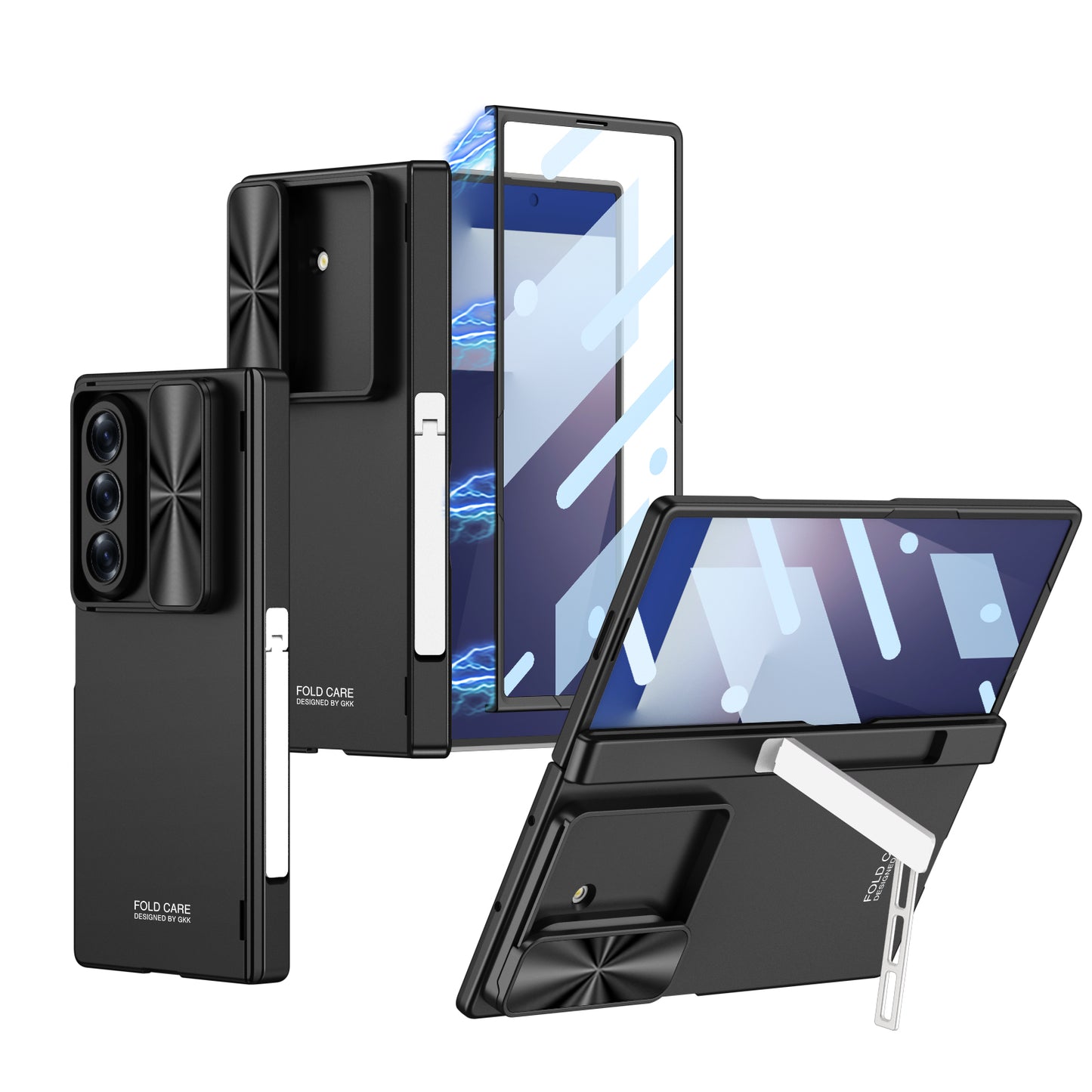 Magnetic Hinge Hidden Bracket All-included Case With Camera Protector For Galaxy Z Fold 7