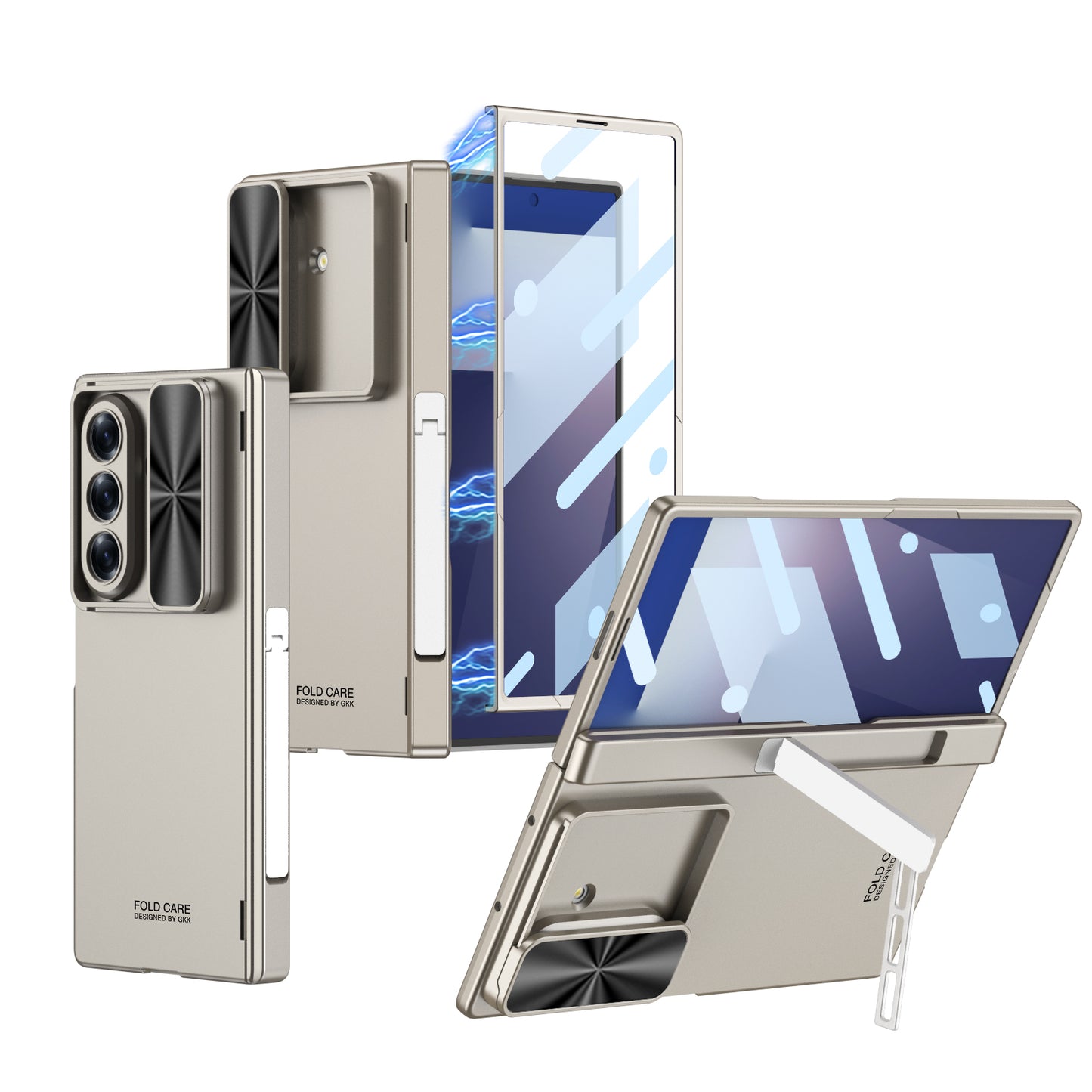 Magnetic Hinge Hidden Bracket All-included Case With Camera Protector For Galaxy Z Fold 7